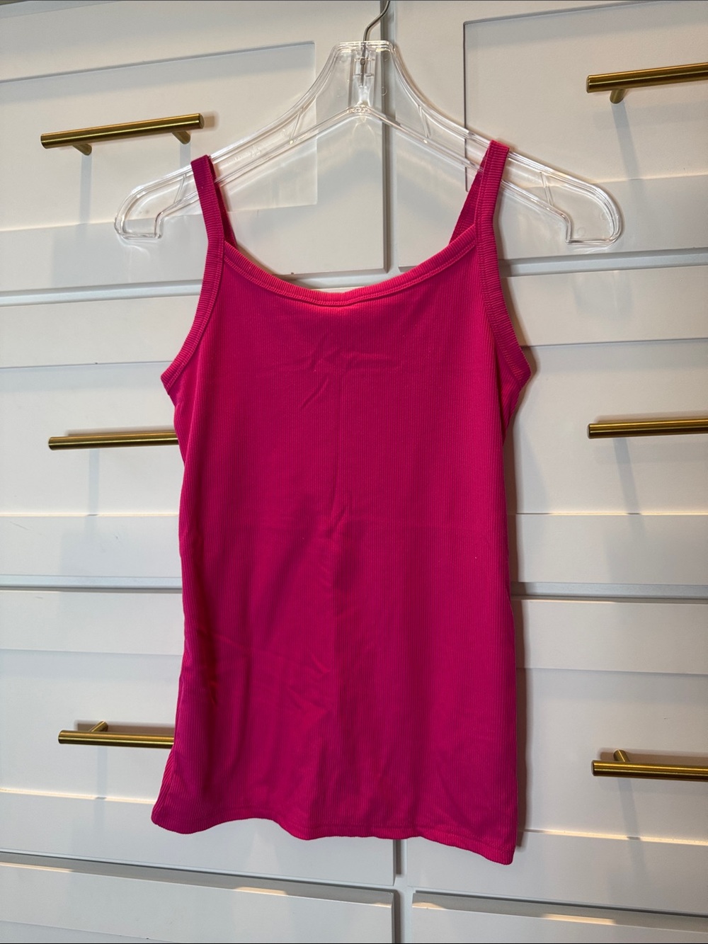 Women’s Bright Fuchsia Magenta Pink Tank Top Spaghetti Strap